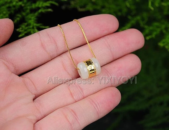 天然石,象眼細工の丸いイヤリング,ラッキーペンダント,ロープネックレス,上質なジュエリー証明書,18k
