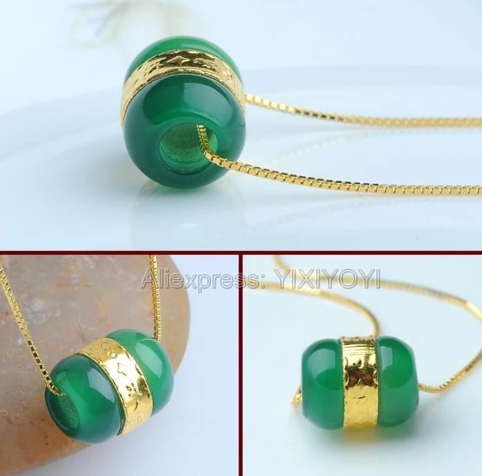 天然石,象眼細工の丸いイヤリング,ラッキーペンダント,ロープネックレス,上質なジュエリー証明書,18k