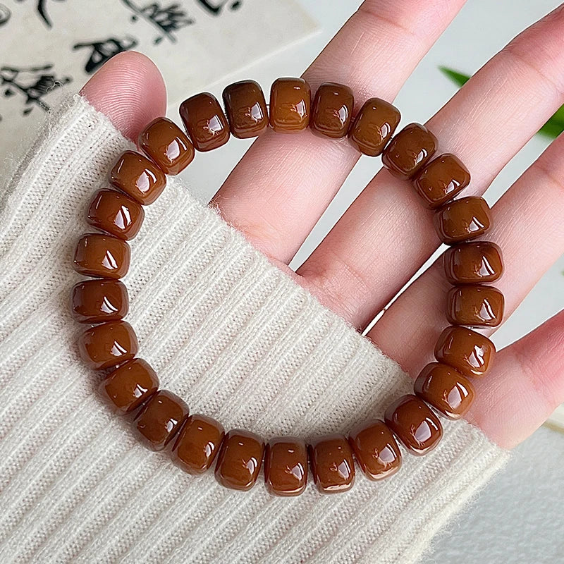 滑らかな仏教徒のルートブレスレット,ピンクと紫の色,柔らかなコード