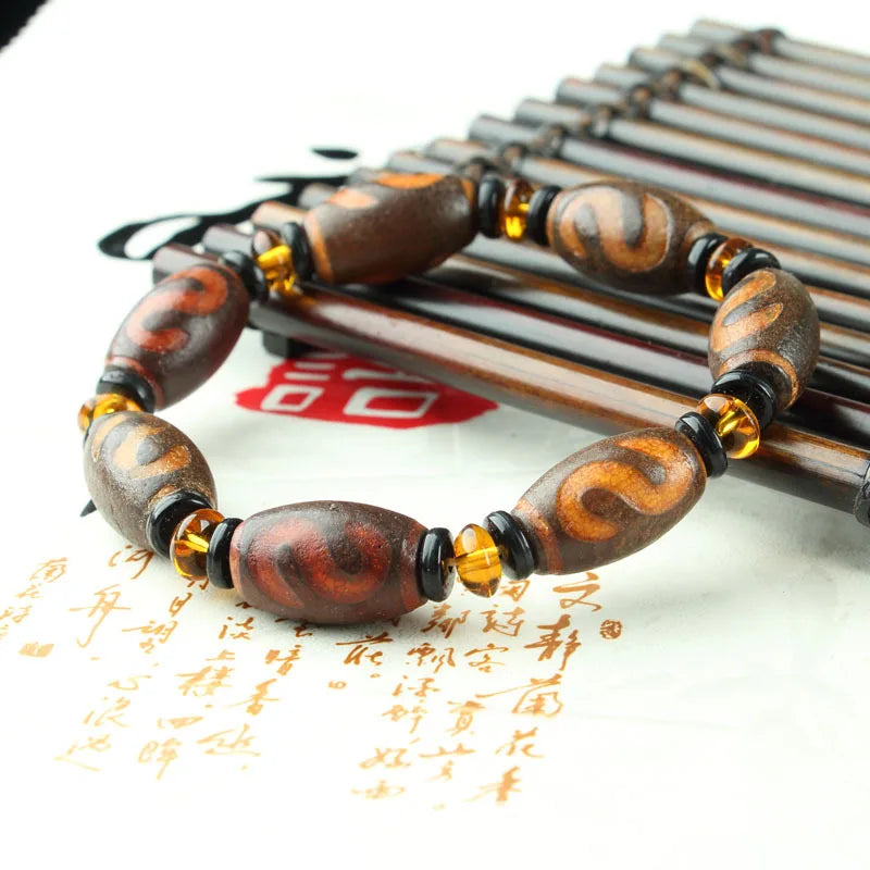 Sky-eyes dziビーズブレスレット、3インチ、tibety an、tibetan