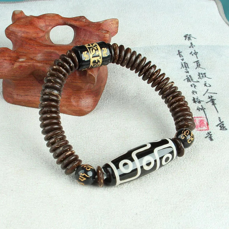 Sky-eyes dziビーズブレスレット、3インチ、tibety an、tibetan