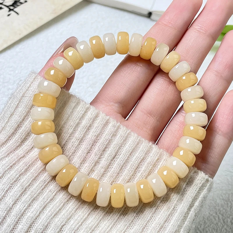 滑らかな仏教徒のルートブレスレット,ピンクと紫の色,柔らかなコード