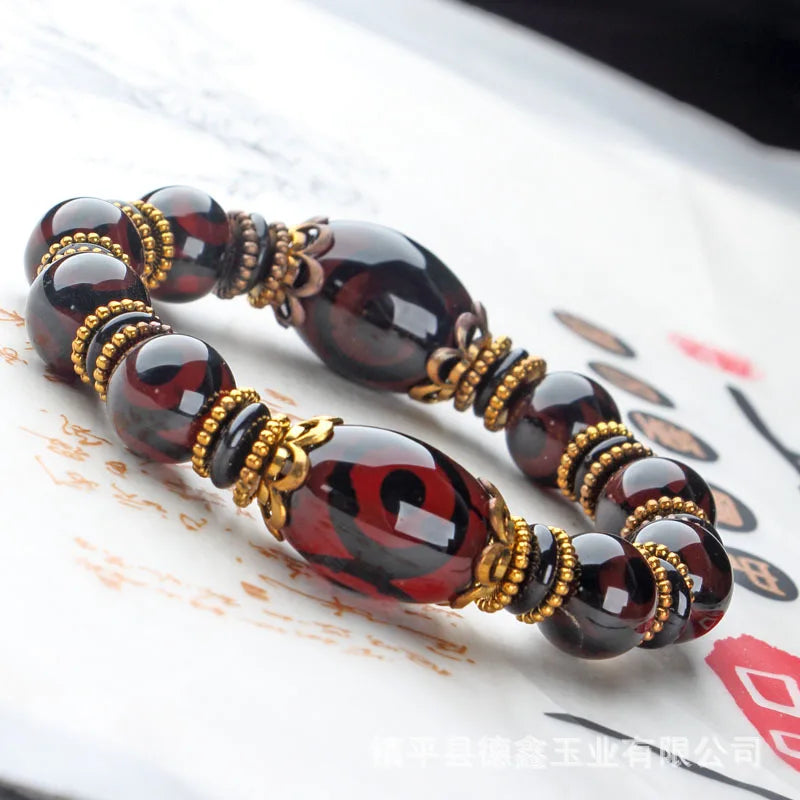 Sky-eyes dziビーズブレスレット、3インチ、tibety an、tibetan