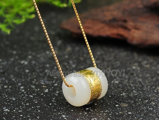 天然石,象眼細工の丸いイヤリング,ラッキーペンダント,ロープネックレス,上質なジュエリー証明書,18k