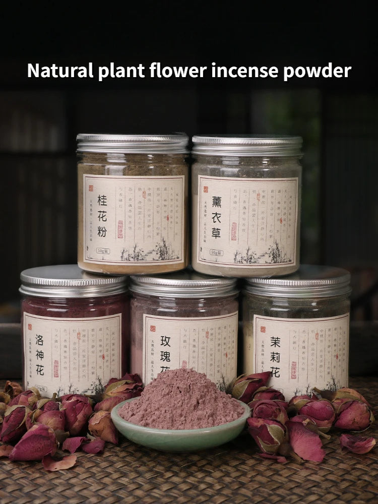天然植物粉,バラ,ジャスミン,ラベンダー,手作りのスレッド,トレイ,タワー,シール,電子香油,原材料,50g