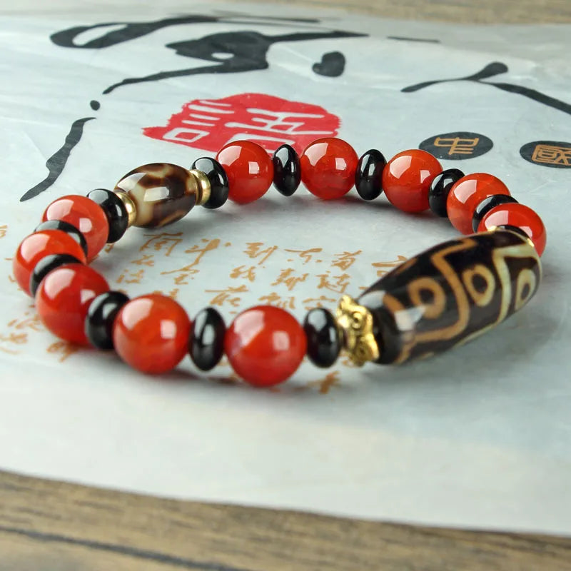 Sky-eyes dziビーズブレスレット、3インチ、tibety an、tibetan