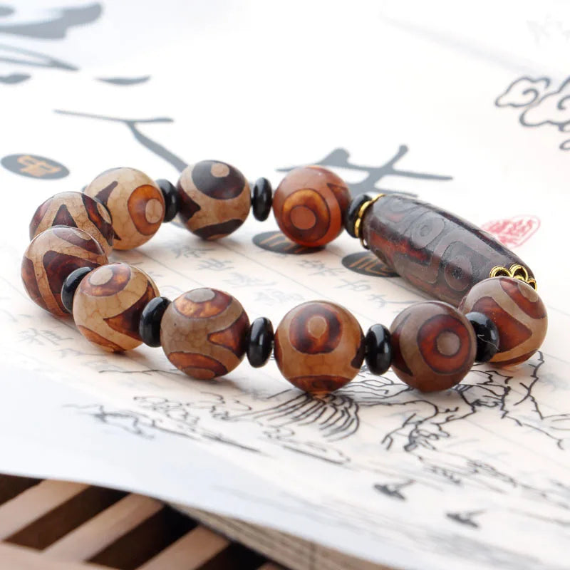 Sky-eyes dziビーズブレスレット、3インチ、tibety an、tibetan