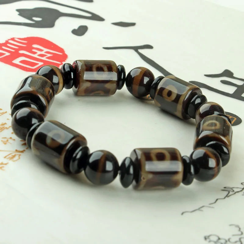 Sky-eyes dziビーズブレスレット、3インチ、tibety an、tibetan